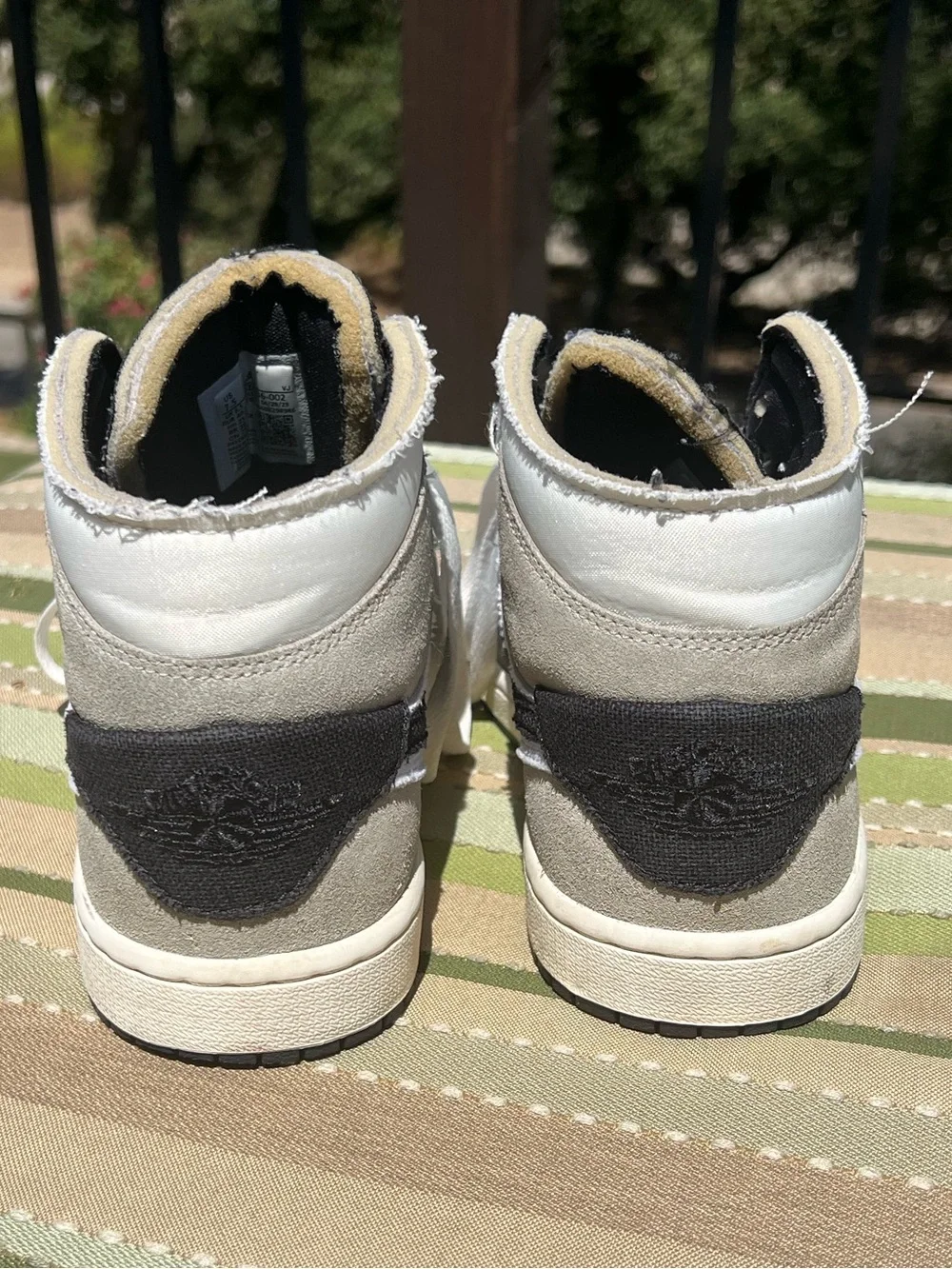Nike Grey and White High-Top Sneakers